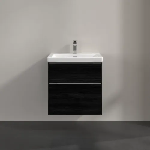 Bild von VILLEROY BOCH Subway 3.0 Waschbeckenunterschrank, 2 Auszüge, 572 x 576 x 478 mm, Black Oak #C57800AB