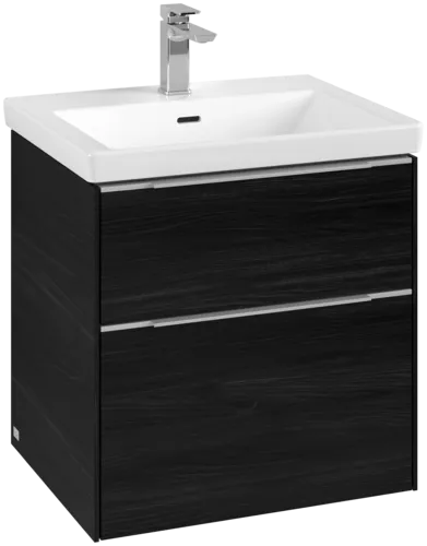 Bild von VILLEROY BOCH Subway 3.0 Waschbeckenunterschrank, 2 Auszüge, 572 x 576 x 478 mm, Black Oak #C57800AB
