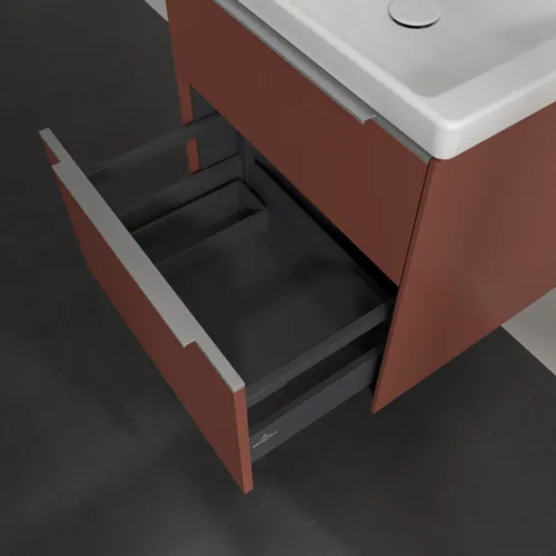 Bild von VILLEROY BOCH Subway 3.0 Waschbeckenunterschrank, 2 Auszüge, 572 x 576 x 478 mm, Wine Red #C57800AH