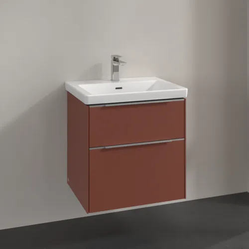 Bild von VILLEROY BOCH Subway 3.0 Waschbeckenunterschrank, 2 Auszüge, 572 x 576 x 478 mm, Wine Red #C57800AH