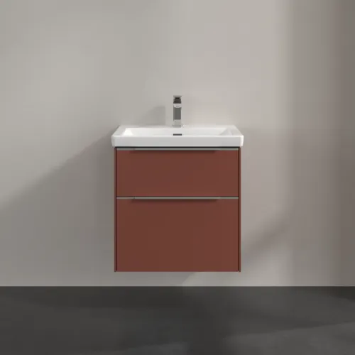 Bild von VILLEROY BOCH Subway 3.0 Waschbeckenunterschrank, 2 Auszüge, 572 x 576 x 478 mm, Wine Red #C57800AH