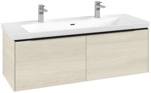 Bild von VILLEROY BOCH Subway 3.0 Waschbeckenunterschrank, mit Beleuchtung, 2 Auszüge, 1272 x 429 x 478 mm, White Oak #C601L1AA