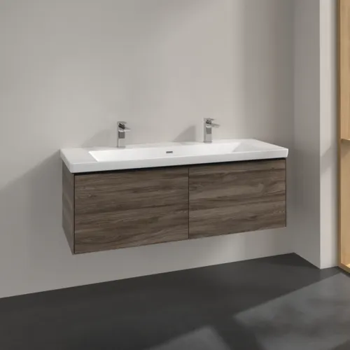 Bild von VILLEROY BOCH Subway 3.0 Waschbeckenunterschrank, 2 Auszüge, 1272 x 429 x 478 mm, Stone Oak #C60101RK