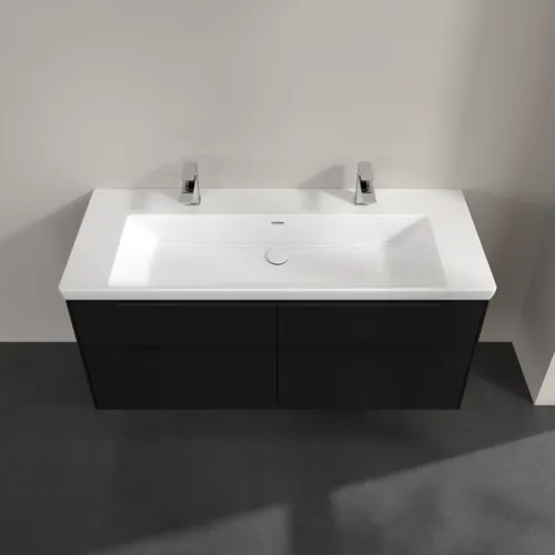 Bild von VILLEROY BOCH Subway 3.0 Waschbeckenunterschrank, 4 Auszüge, 1272 x 576 x 478 mm, Volcano Black #C60201VL