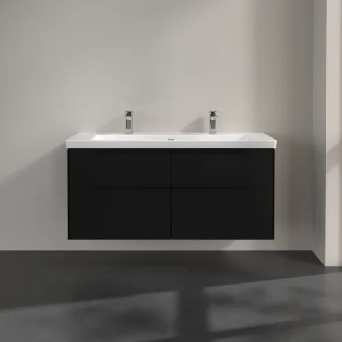 Bild von VILLEROY BOCH Subway 3.0 Waschbeckenunterschrank, 4 Auszüge, 1272 x 576 x 478 mm, Volcano Black #C60201VL