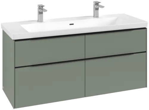 Bild von VILLEROY BOCH Subway 3.0 Waschbeckenunterschrank, mit Beleuchtung, 4 Auszüge, 1272 x 576 x 478 mm, Soft Green #C602L1AF
