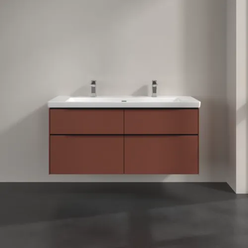 Bild von VILLEROY BOCH Subway 3.0 Waschbeckenunterschrank, 4 Auszüge, 1272 x 576 x 478 mm, Wine Red #C60201AH