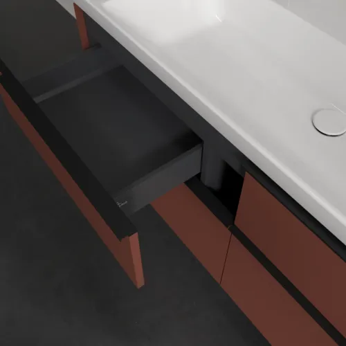 Bild von VILLEROY BOCH Subway 3.0 Waschbeckenunterschrank, 4 Auszüge, 1272 x 576 x 478 mm, Wine Red #C60201AH