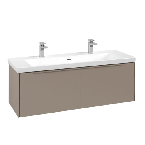Bild von VILLEROY BOCH Subway 3.0 Waschbeckenunterschrank, mit Beleuchtung, 2 Auszüge, 1272 x 429 x 478 mm, Taupe #C601L2VM