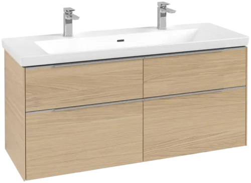 Bild von VILLEROY BOCH Subway 3.0 Waschbeckenunterschrank, mit Beleuchtung, 4 Auszüge, 1272 x 576 x 478 mm, Nordic Oak #C602L0VJ