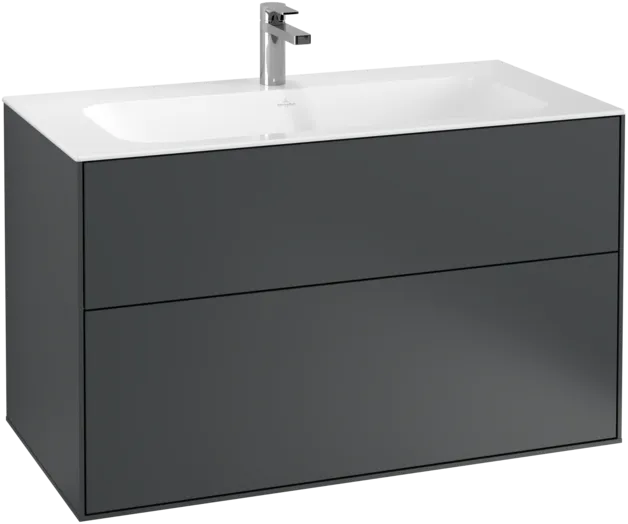 Bild von VILLEROY BOCH Finion Waschbeckenunterschrank, 2 Auszüge, 996 x 591 x 498 mm, Midnight Blue Matt Lacquer #F02000HG