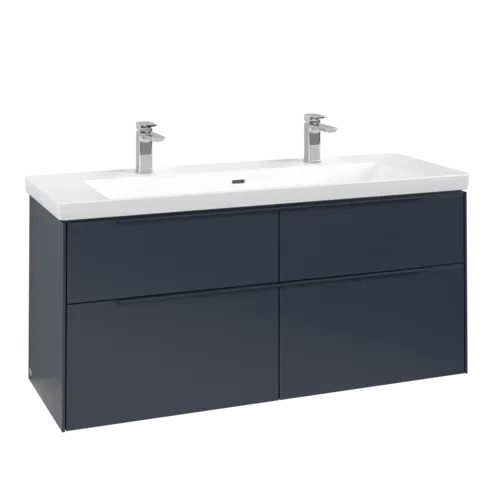 Bild von VILLEROY BOCH Subway 3.0 Waschbeckenunterschrank, mit Beleuchtung, 4 Auszüge, 1272 x 576 x 478 mm, Marine Blue #C602L2VQ