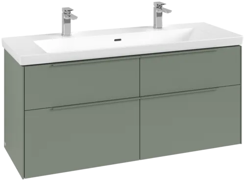 Bild von VILLEROY BOCH Subway 3.0 Waschbeckenunterschrank, mit Beleuchtung, 4 Auszüge, 1272 x 576 x 478 mm, Soft Green #C602L2AF