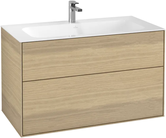Bild von VILLEROY BOCH Finion Waschbeckenunterschrank, 2 Auszüge, 996 x 591 x 498 mm, Oak Veneer #F02000PC