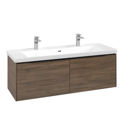 Bild von VILLEROY BOCH Subway 3.0 Waschbeckenunterschrank, mit Beleuchtung, 2 Auszüge, 1272 x 429 x 478 mm, Arizona Oak #C601L1VH