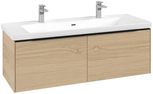 Bild von VILLEROY BOCH Subway 3.0 Waschbeckenunterschrank, mit Beleuchtung, 2 Auszüge, 1272 x 429 x 478 mm, Nordic Oak #C601L1VJ