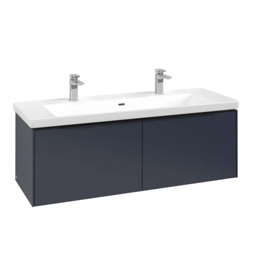 Bild von VILLEROY BOCH Subway 3.0 Waschbeckenunterschrank, mit Beleuchtung, 2 Auszüge, 1272 x 429 x 478 mm, Marine Blue #C601L1VQ