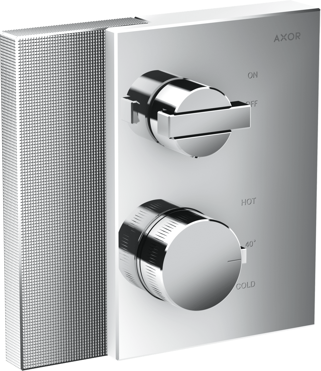 Bild von HANSGROHE AXOR Edge Thermostat Unterputz mit Absperrventil - Diamantschliff #46751000 - Chrom