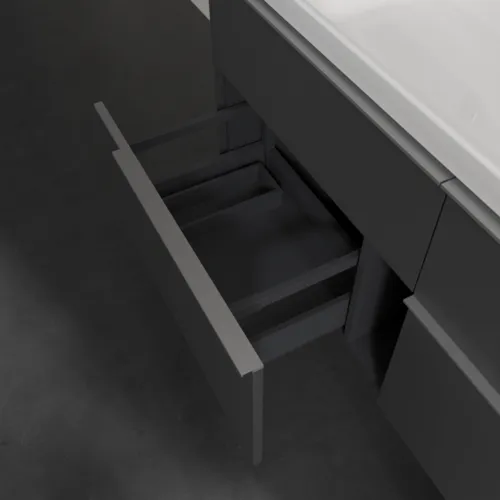 Bild von VILLEROY BOCH Subway 3.0 Waschbeckenunterschrank, 4 Auszüge, 1272 x 576 x 478 mm, Graphite #C60200VR