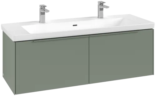 Bild von VILLEROY BOCH Subway 3.0 Waschbeckenunterschrank, mit Beleuchtung, 2 Auszüge, 1272 x 429 x 478 mm, Soft Green #C601L2AF