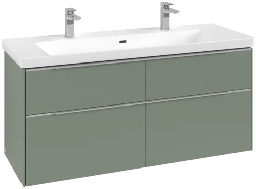 Bild von VILLEROY BOCH Subway 3.0 Waschbeckenunterschrank, mit Beleuchtung, 4 Auszüge, 1272 x 576 x 478 mm, Soft Green #C602L0AF
