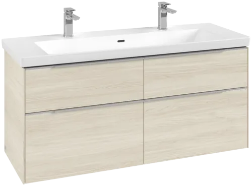 Bild von VILLEROY BOCH Subway 3.0 Waschbeckenunterschrank, mit Beleuchtung, 4 Auszüge, 1272 x 576 x 478 mm, White Oak #C602L0AA