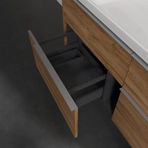 Bild von VILLEROY BOCH Subway 3.0 Waschbeckenunterschrank, 4 Auszüge, 1272 x 576 x 478 mm, Kansas Oak #C60200RH