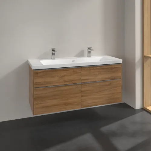 Bild von VILLEROY BOCH Subway 3.0 Waschbeckenunterschrank, 4 Auszüge, 1272 x 576 x 478 mm, Kansas Oak #C60200RH