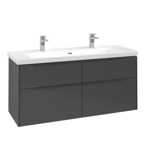 Bild von VILLEROY BOCH Subway 3.0 Waschbeckenunterschrank, 4 Auszüge, 1272 x 576 x 478 mm, Graphite #C60202VR