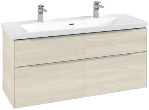 Bild von VILLEROY BOCH Subway 3.0 Waschbeckenunterschrank, 4 Auszüge, 1272 x 576 x 478 mm, White Oak #C60200AA