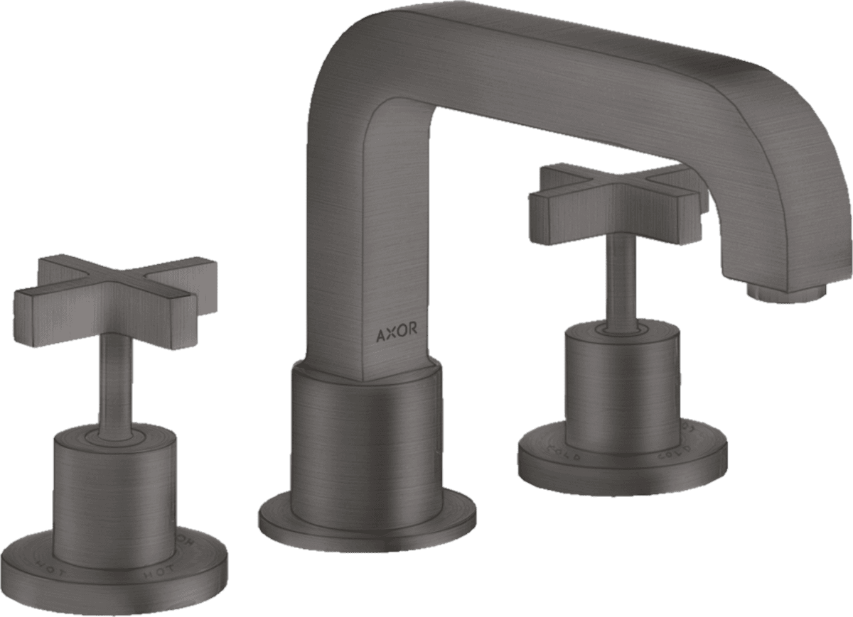 Bild von HANSGROHE AXOR Citterio 3-Loch Wannenrandarmatur mit Kreuzgriffen #39436340 - Brushed Black Chrome