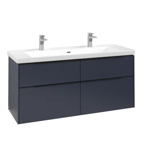Bild von VILLEROY BOCH Subway 3.0 Waschbeckenunterschrank, mit Beleuchtung, 4 Auszüge, 1272 x 576 x 478 mm, Marine Blue #C602L1VQ