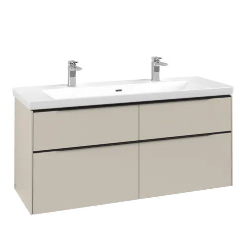 Bild von VILLEROY BOCH Subway 3.0 Waschbeckenunterschrank, mit Beleuchtung, 4 Auszüge, 1272 x 576 x 478 mm, Cashmere Grey #C602L1VN