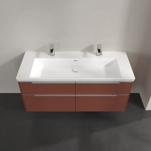 Bild von VILLEROY BOCH Subway 3.0 Waschbeckenunterschrank, 4 Auszüge, 1272 x 576 x 478 mm, Wine Red #C60200AH