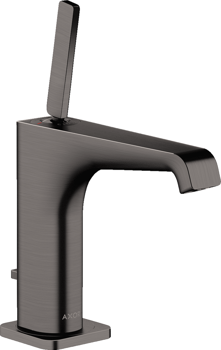 Bild von HANSGROHE AXOR Citterio E Einhebel-Waschtischmischer 130 mit Pingriff und Zugstangen-Ablaufgarnitur #36100340 - Brushed Black Chrome
