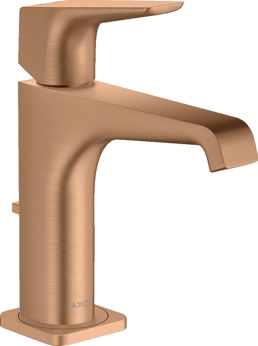 Picture of HANSGROHE AXOR Citterio E Single lever basin mixer 130 with lever handle and pop-up waste set #36110140 - Brushed Bronze