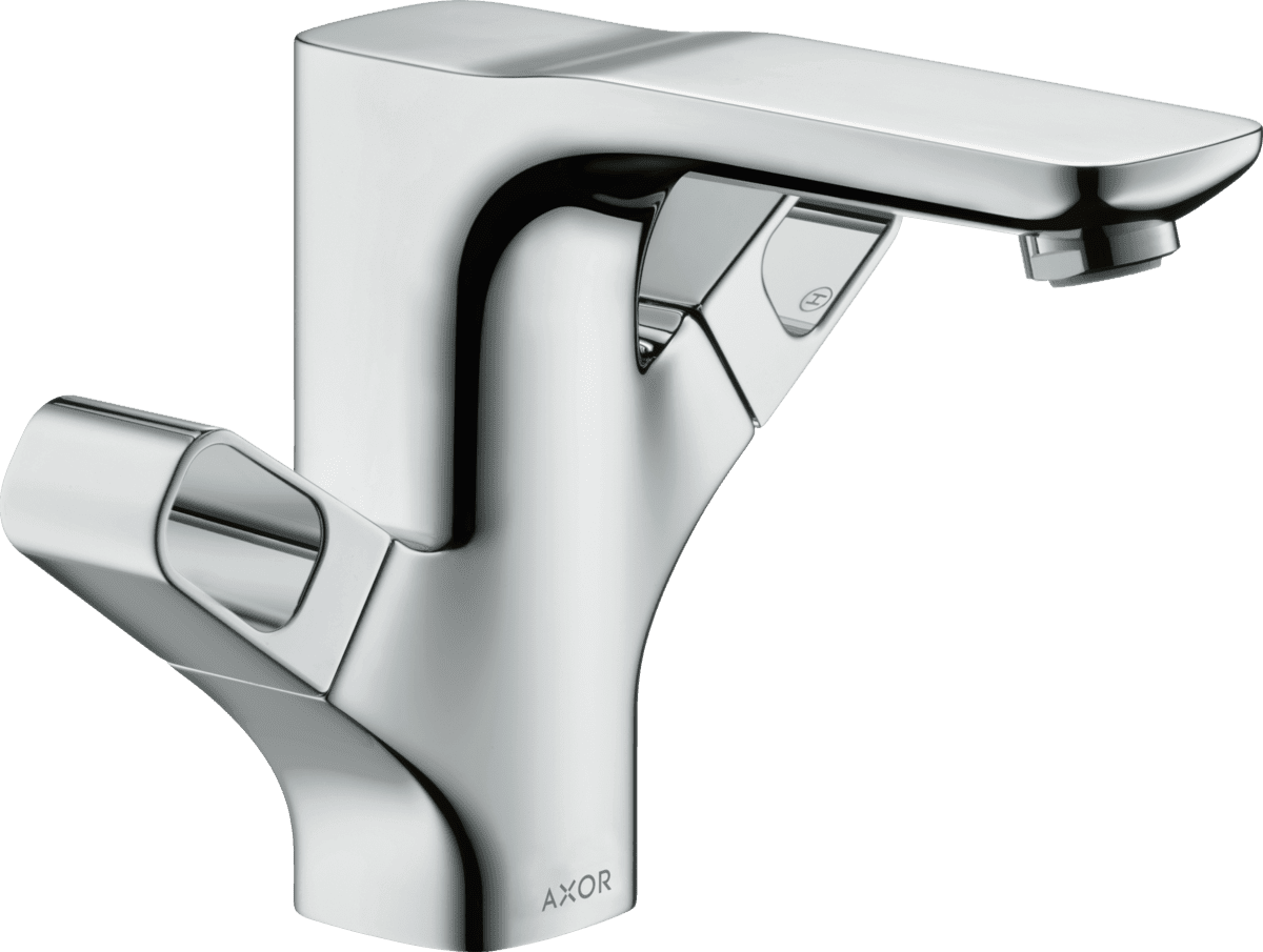 Bild von HANSGROHE AXOR Urquiola 2-Griff Waschtischarmatur 120 mit Zugstangen-Ablaufgarnitur #11024000 - Chrom
