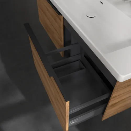 Bild von VILLEROY BOCH Subway 3.0 Waschbeckenunterschrank, 2 Auszüge, 1272 x 429 x 478 mm, Kansas Oak #C60101RH