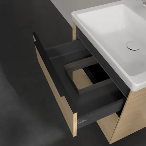 Picture of VILLEROY BOCH Subway 3.0 Vanity unit, with lighting, 2 pull-out compartments, 572 x 576 x 478 mm, Nordic Oak #C578L1VJ
