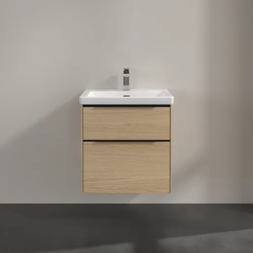 Picture of VILLEROY BOCH Subway 3.0 Vanity unit, with lighting, 2 pull-out compartments, 572 x 576 x 478 mm, Nordic Oak #C578L1VJ