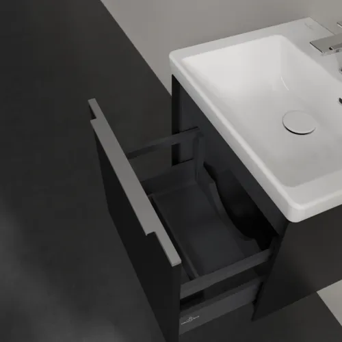 Bild von VILLEROY BOCH Subway 3.0 Waschbeckenunterschrank, 1 Auszug, 473 x 429 x 408 mm, Volcano Black #C58000VL