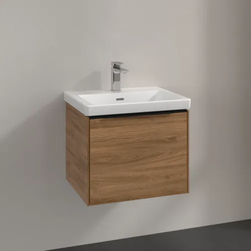 Bild von VILLEROY BOCH Subway 3.0 Waschbeckenunterschrank, 1 Auszug, 523 x 429 x 448 mm, Kansas Oak #C57901RH