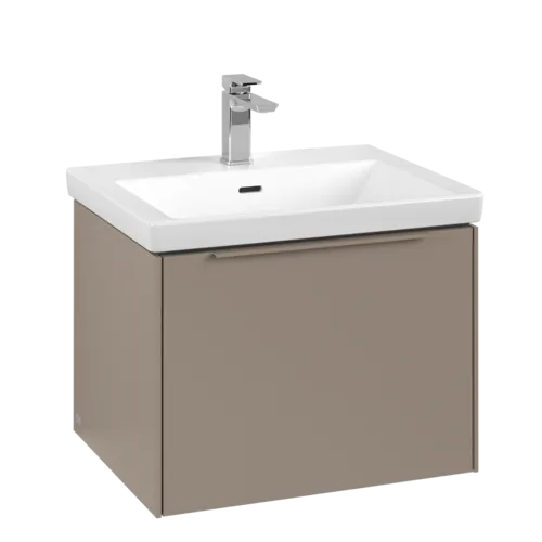 Bild von VILLEROY BOCH Subway 3.0 Waschbeckenunterschrank, mit Beleuchtung, 1 Auszug, 572 x 429 x 478 mm, Taupe #C577L2VM