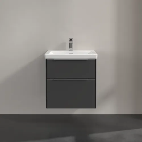 Bild von VILLEROY BOCH Subway 3.0 Waschbeckenunterschrank, mit Beleuchtung, 2 Auszüge, 572 x 576 x 478 mm, Graphite #C578L0VR