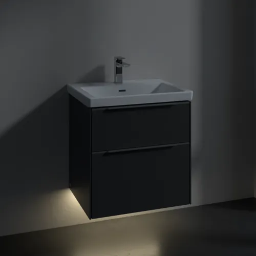Bild von VILLEROY BOCH Subway 3.0 Waschbeckenunterschrank, mit Beleuchtung, 2 Auszüge, 572 x 576 x 478 mm, Graphite #C578L0VR