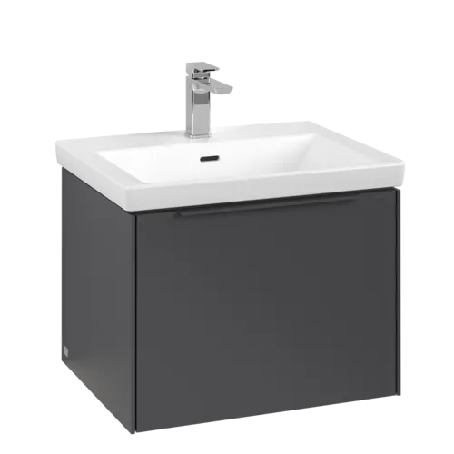 Bild von VILLEROY BOCH Subway 3.0 Waschbeckenunterschrank, mit Beleuchtung, 1 Auszug, 572 x 429 x 478 mm, Graphite #C577L2VR