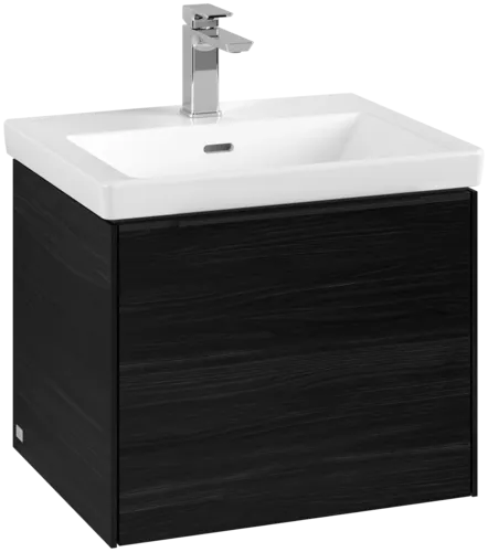 Bild von VILLEROY BOCH Subway 3.0 Waschbeckenunterschrank, mit Beleuchtung, 1 Auszug, 523 x 429 x 448 mm, Black Oak #C579L1AB