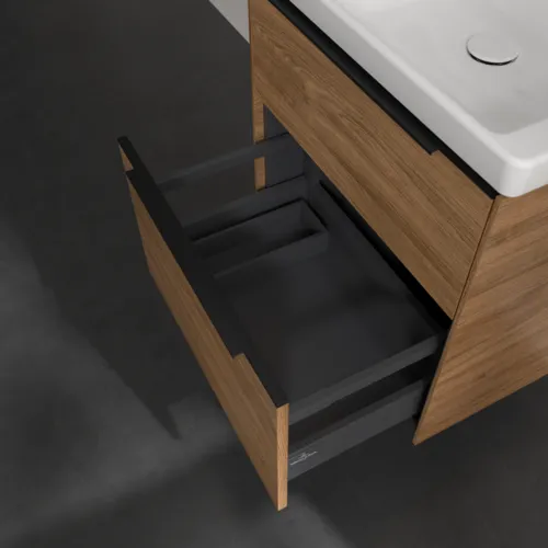 Bild von VILLEROY BOCH Subway 3.0 Waschbeckenunterschrank, 2 Auszüge, 572 x 576 x 478 mm, Kansas Oak #C57801RH