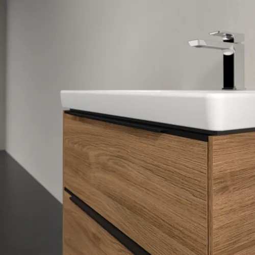 Bild von VILLEROY BOCH Subway 3.0 Waschbeckenunterschrank, 2 Auszüge, 572 x 576 x 478 mm, Kansas Oak #C57801RH