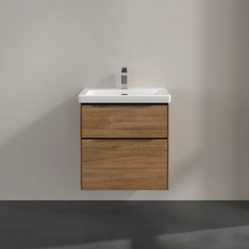 Bild von VILLEROY BOCH Subway 3.0 Waschbeckenunterschrank, 2 Auszüge, 572 x 576 x 478 mm, Kansas Oak #C57801RH